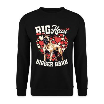 Kangal Chien Grand Coeur Plus Écorce - Sweat-shirt Unisexe - noir - Devant - Alina (178cm) & Michal (187cm)