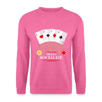 Bridge Spieler - Unisex Pullover - Pink - Vorne