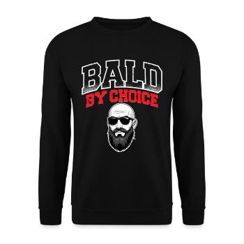 Perte de cheveux chauves Tête chauve Bientôt par choix - Sweat-shirt Unisexe - noir - Devant - Alina (178cm) & Michal (187cm)