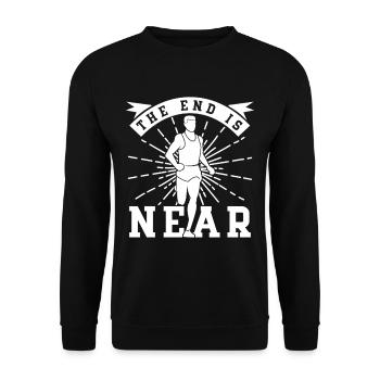 Marathon La fin est proche de la course à pied Cadeau - Sweat-shirt Unisexe - noir - Devant - Alina (178cm) & Michal (187cm)