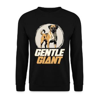 Kangal Hund Gentle Giant - Unisex Pullover - Schwarz - Vorne - Alina (178cm) & Michal (187cm)