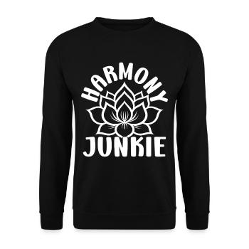 Passionnés de Pilates Harmony Junkie Pilates - Sweat-shirt Unisexe - noir - Devant - Alina (178cm) & Michal (187cm)