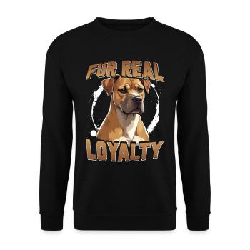 Kangal Hund Fur Real Loyalty - Unisex Pullover - Schwarz - Vorne - Alina (178cm) & Michal (187cm)