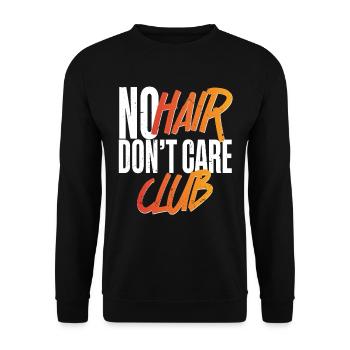 Bald Bald Pas de cheveux Don’t Care Club - Sweat-shirt Unisexe - noir - Devant - Alina (178cm) & Michal (187cm)
