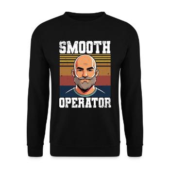 Perte de cheveux chauves Tête chauve Opérateur lisse - Sweat-shirt Unisexe - noir - Devant - Alina (178cm) & Michal (187cm)
