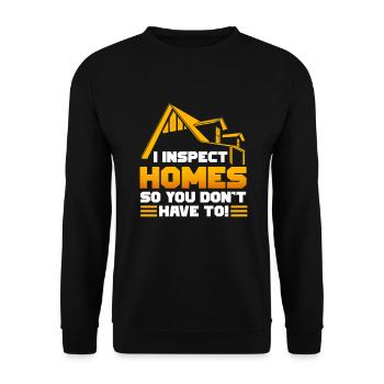 Building Surveyor Building Inspector - Unisex Sweatshirt - black - Front - Alina (178cm) & Michal (187cm)