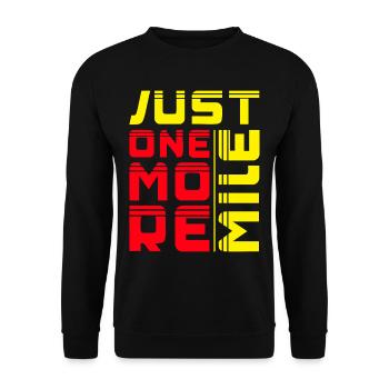 Courir juste un kilomètre de plus Marathon Runner Cadeau - Sweat-shirt Unisexe - noir - Devant - Alina (178cm) & Michal (187cm)