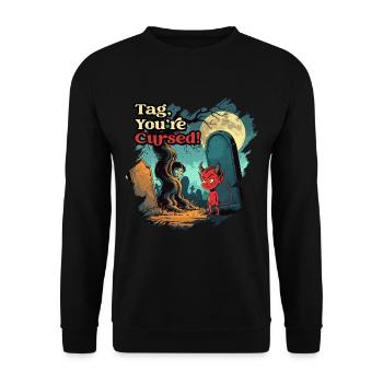 Okkultismus Dämonologie Tarot Tag You're Cursed - Unisex Pullover - Schwarz - Vorne - Alina (178cm) & Michal (187cm)