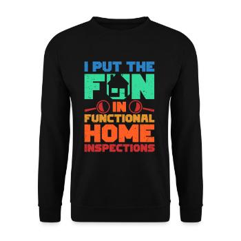 Building Surveyor Building Inspector - Unisex Sweatshirt - black - Front - Alina (178cm) & Michal (187cm)