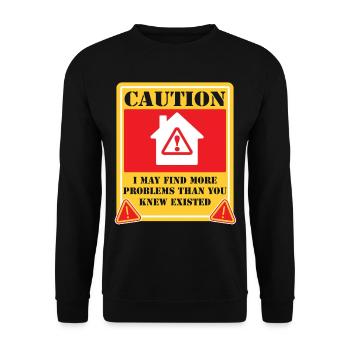 Building Surveyor Building Inspector - Unisex Sweatshirt - black - Front - Alina (178cm) & Michal (187cm)