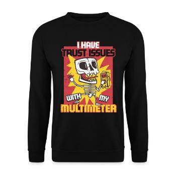 Électricien, Electronicien, Électricien - Sweat-shirt Unisexe - noir - Devant - Alina (178cm) & Michal (187cm)