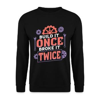 Engineer Engineering Sciences - Unisex Sweatshirt - black - Front - Alina (178cm) & Michal (187cm)