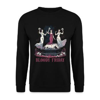 Okkultismus Dämonologie Tarot - Unisex Pullover - Schwarz - Vorne - Alina (178cm) & Michal (187cm)
