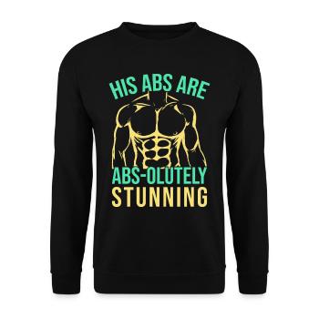 Fitness Fanatics ABS Are ABS-Olutely Calisthenics - Unisex Sweatshirt - black - Front - Alina (178cm) & Michal (187cm)