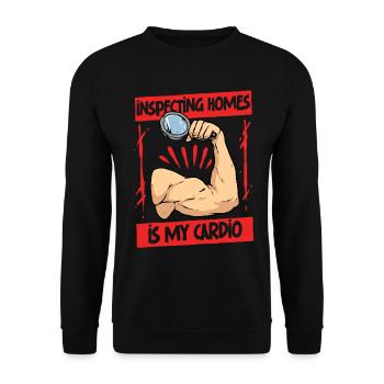 Building Surveyor Inspecting Homes Is My Cardio - Unisex Sweatshirt - black - Front - Alina (178cm) & Michal (187cm)
