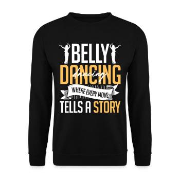 Belly Dance Belly Dancer - Unisex Sweatshirt - black - Front - Alina (178cm) & Michal (187cm)