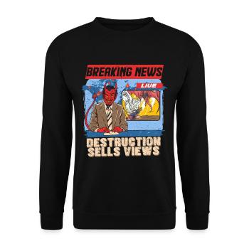 Occultism Demonology Tarot - Unisex Sweatshirt - black - Front - Alina (178cm) & Michal (187cm)