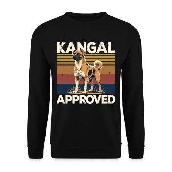 Kangal Approved Hund - Unisex Pullover - Schwarz - Vorne - Alina (178cm) & Michal (187cm)