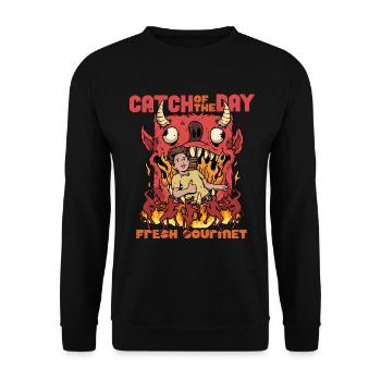 Okkultismus Dämonologie Tarot - Unisex Pullover - Schwarz - Vorne - Alina (178cm) & Michal (187cm)