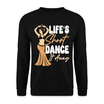 Danse orientale Danse orientale Danse courte de la vie - Sweat-shirt Unisexe - noir - Devant - Alina (178cm) & Michal (187cm)