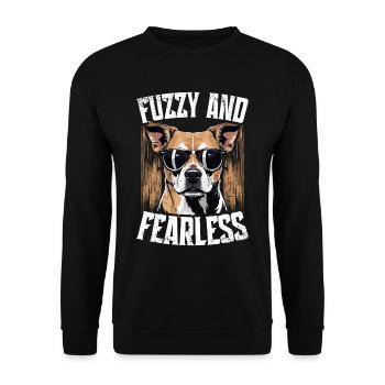 Kangal Dog Fuzzy And Fearless - Unisex Sweatshirt - black - Front - Alina (178cm) & Michal (187cm)