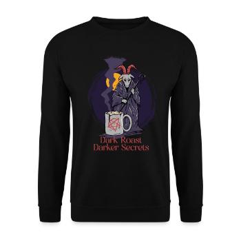 Okkultismus Dämonologie Tarot Kaffee - Unisex Pullover - Schwarz - Vorne - Alina (178cm) & Michal (187cm)