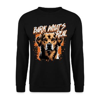 Kangal Dog Bark What's Real - Unisex Sweatshirt - black - Front - Alina (178cm) & Michal (187cm)