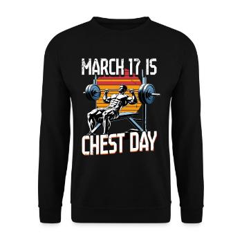 Chest Training Bodybuilders 17 March - Unisex Sweatshirt - black - Front - Alina (178cm) & Michal (187cm)