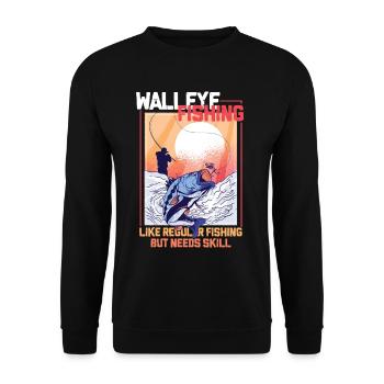 Pêche au sandre à perche glasseye - Sweat-shirt Unisexe - noir - Devant - Alina (178cm) & Michal (187cm)