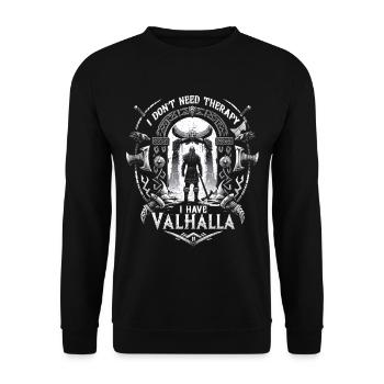 Culture païenne viking - Sweat-shirt Unisexe - noir - Devant - Alina (178cm) & Michal (187cm)