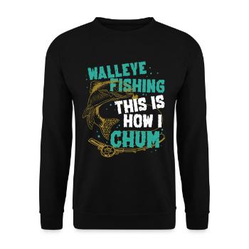 Pêche au sandre à perche glasseye - Sweat-shirt Unisexe - noir - Devant - Alina (178cm) & Michal (187cm)