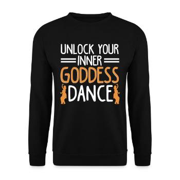 Belly Dance Belly Dancer Unlock Your Inner Goddess - Unisex Sweatshirt - black - Front - Alina (178cm) & Michal (187cm)
