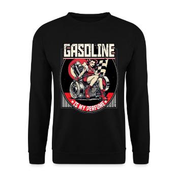 Petrolhead Auto Tuning Gasoline Is My Perfume - Unisex Pullover - Schwarz - Vorne - Alina (178cm) & Michal (187cm)