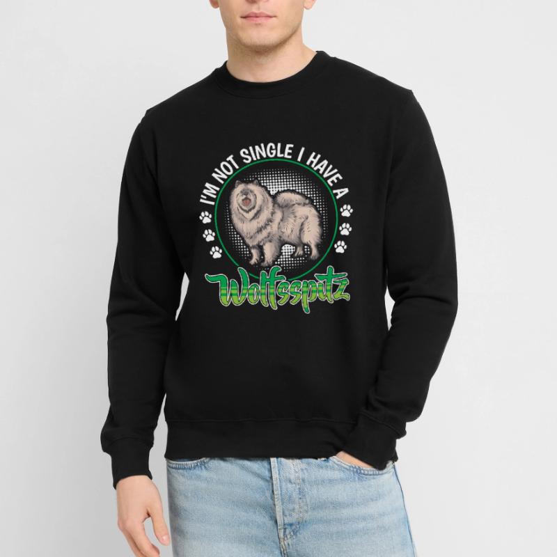 Wolfspitz not single German Wolfspitz Unisex Sweatshirt