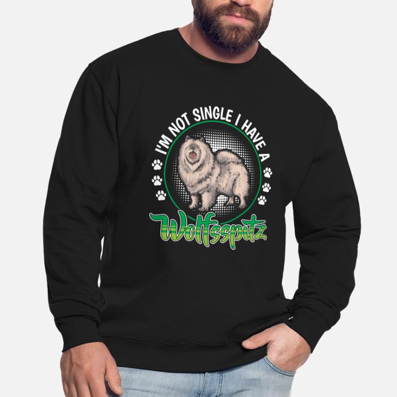 Wolfspitz not single German Wolfspitz Unisex Sweatshirt