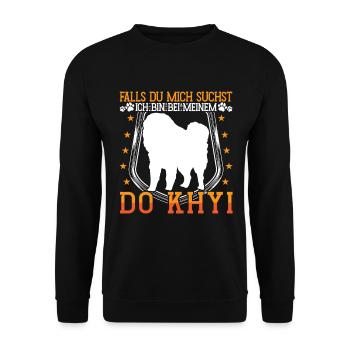 I'm with Do Khyi Tibetan Mastiff - Unisex Sweatshirt - black - Front - Alina (178cm) & Michal (187cm)