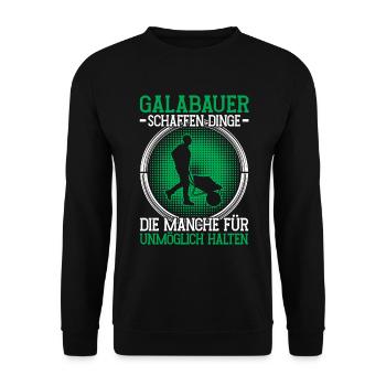Paysagiste Constructeur Impossible Paysagiste Jardinier - Sweat-shirt Unisexe - noir - Devant - Alina (178cm) & Michal (187cm)