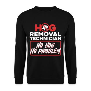 Wild boar Wild boar hunting Wild boar hunter - Unisex Sweatshirt - black - Front - Alina (178cm) & Michal (187cm)