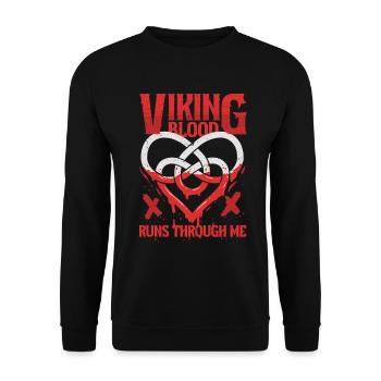 Culture païenne viking - Sweat-shirt Unisexe - noir - Devant - Alina (178cm) & Michal (187cm)