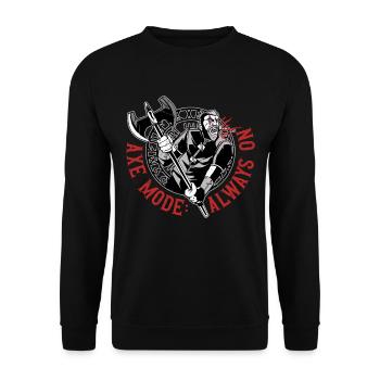 Wikinger Heidnische Kultur Axe Mode Always On - Unisex Pullover - Schwarz - Vorne - Alina (178cm) & Michal (187cm)