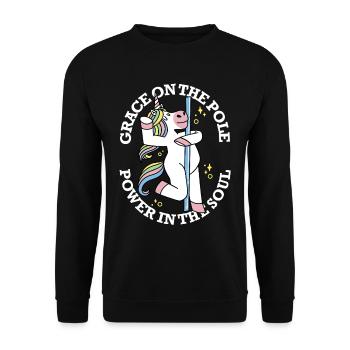 Pole dance Pole dance Pole dancer - Sweat-shirt Unisexe - noir - Devant - Alina (178cm) & Michal (187cm)