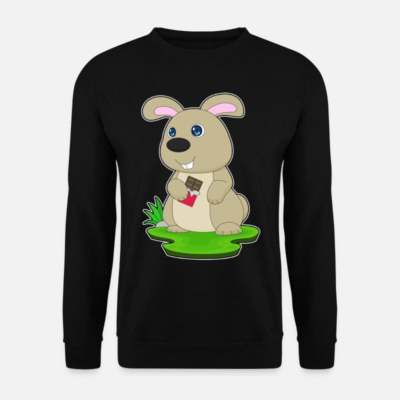Barre de chocolat lapin - Sweat-shirt Unisexe - noir
