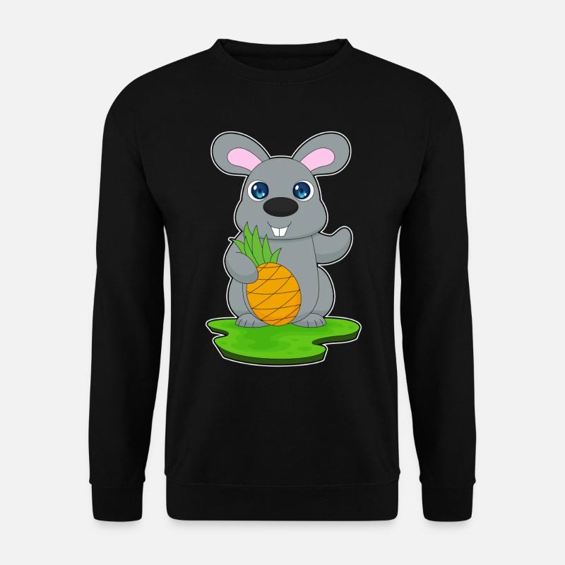 Bunny Pineapple Fruit - Unisex Sweatshirt - black