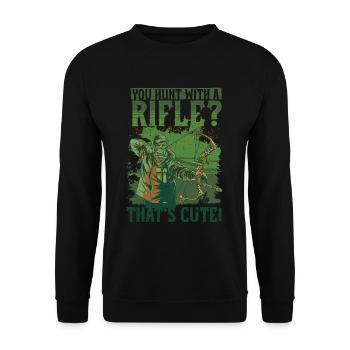 Sanglier Chasse au sanglier Chasseur de sanglier - Sweat-shirt Unisexe - noir - Devant - Alina (178cm) & Michal (187cm)