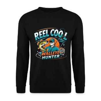 Pêche au sandre à perche glasseye - Sweat-shirt Unisexe - noir - Devant - Alina (178cm) & Michal (187cm)