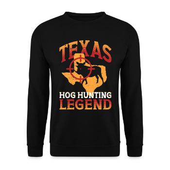 Sanglier Chasse au sanglier Chasseur de sanglier - Sweat-shirt Unisexe - noir - Devant - Alina (178cm) & Michal (187cm)