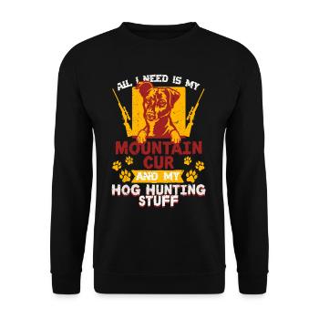 Wild boar Wild boar hunting Wild boar hunter - Unisex Sweatshirt - black - Front - Alina (178cm) & Michal (187cm)