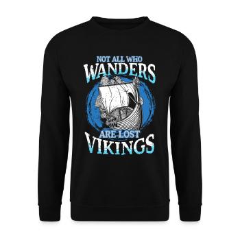 Culture païenne viking - Sweat-shirt Unisexe - noir - Devant - Alina (178cm) & Michal (187cm)