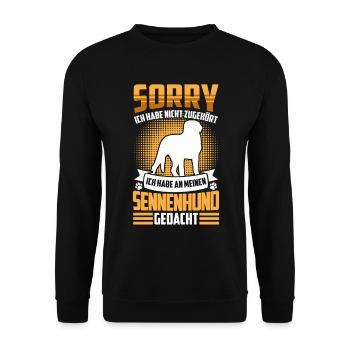 Sennenhund nicht gehört Schweizer Sennenhund - Unisex Pullover - Schwarz - Vorne - Alina (178cm) & Michal (187cm)