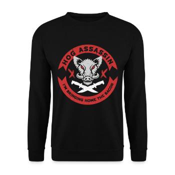 Sanglier Chasse au sanglier Chasseur de sanglier - Sweat-shirt Unisexe - noir - Devant - Alina (178cm) & Michal (187cm)